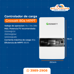 Controlador de carga 80a growatt