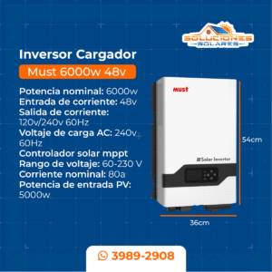 Inversor Cargador 6000W Must