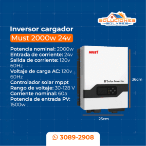 Inversor Cargador Must 2000W 24V