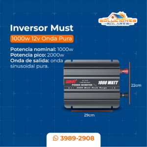 Inversor Must Onda Pura 1000W